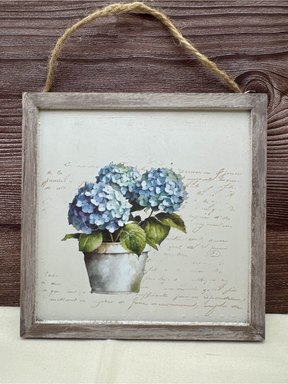 Blue Hydrangea Cottage Wall Decor